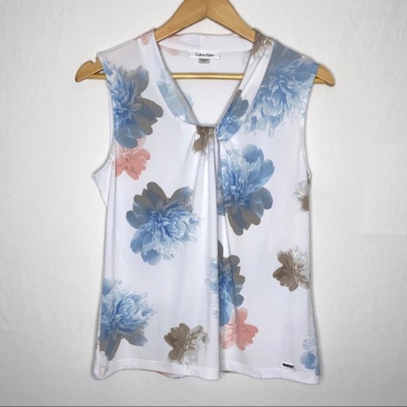 Calvin Klein Tops - Calvin Klein Sleeveless Twist Knot Top Size Small